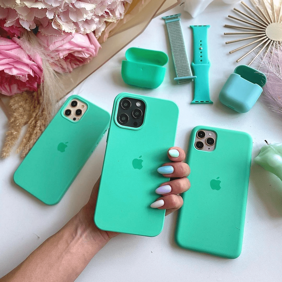 iPhone Silicone Case (Spearmint Green)