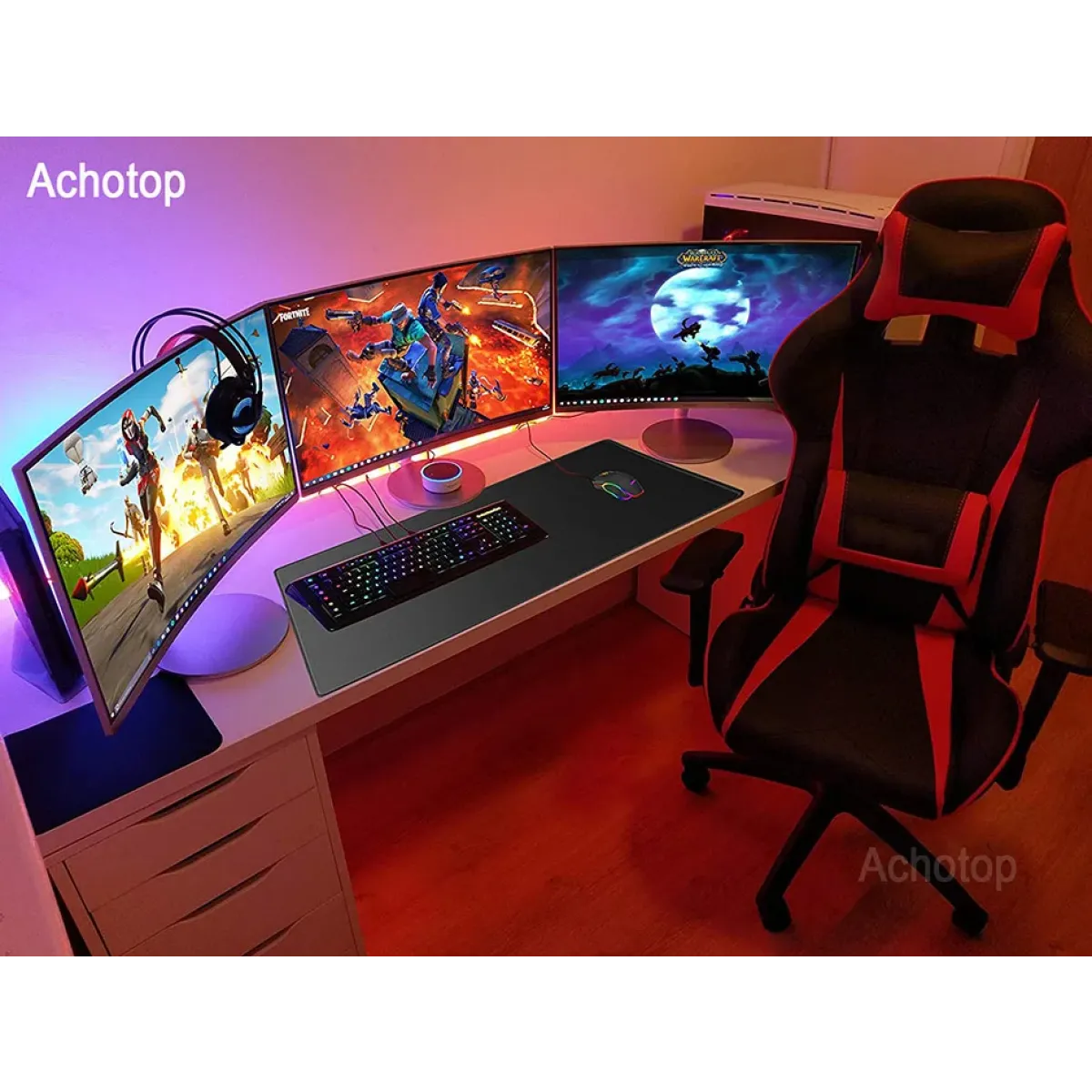 Kawaii Cat Constellation Desk Mat