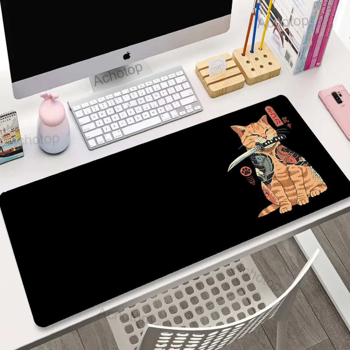 Kawaii Cat Constellation Desk Mat
