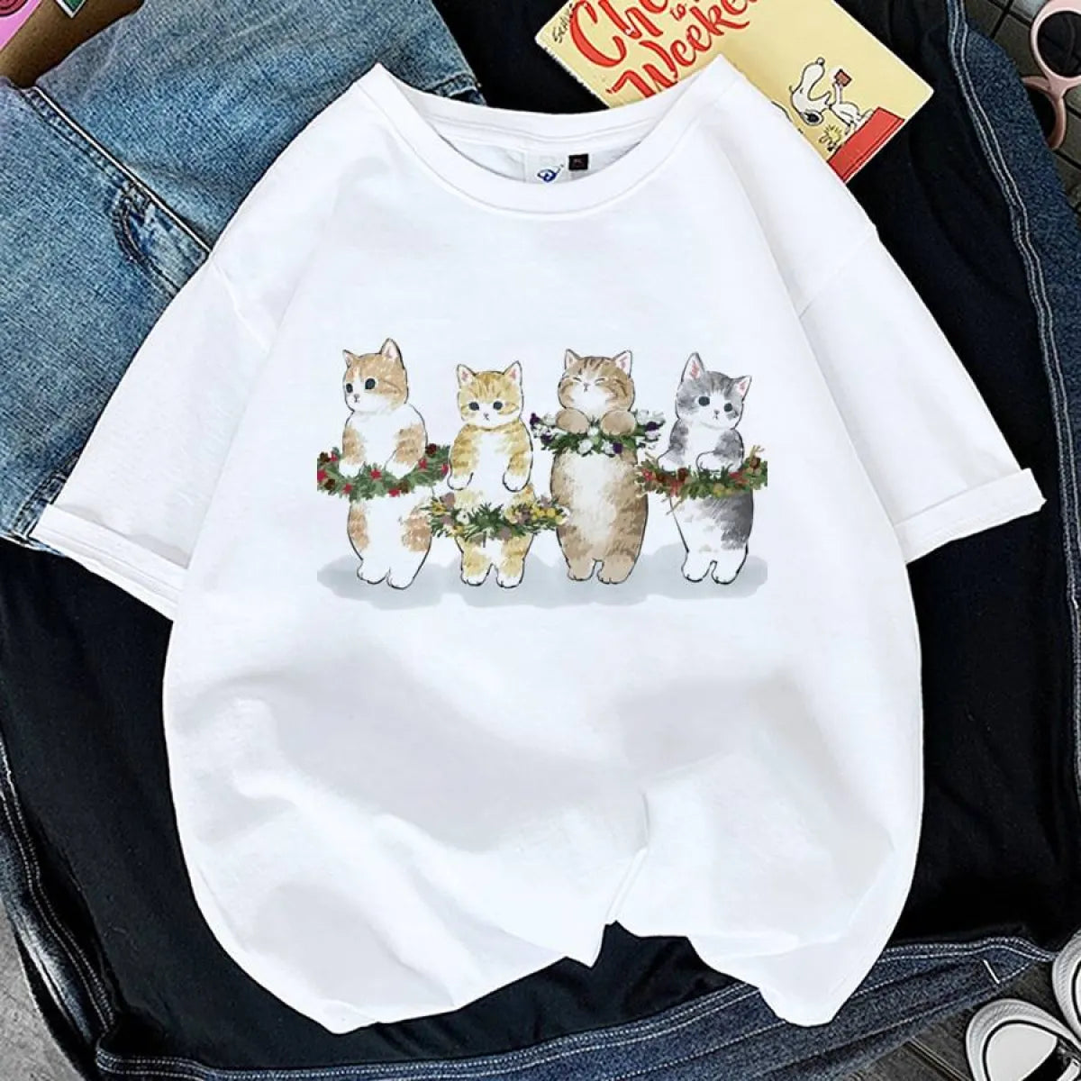 Kawaii Cat Graphic Tees