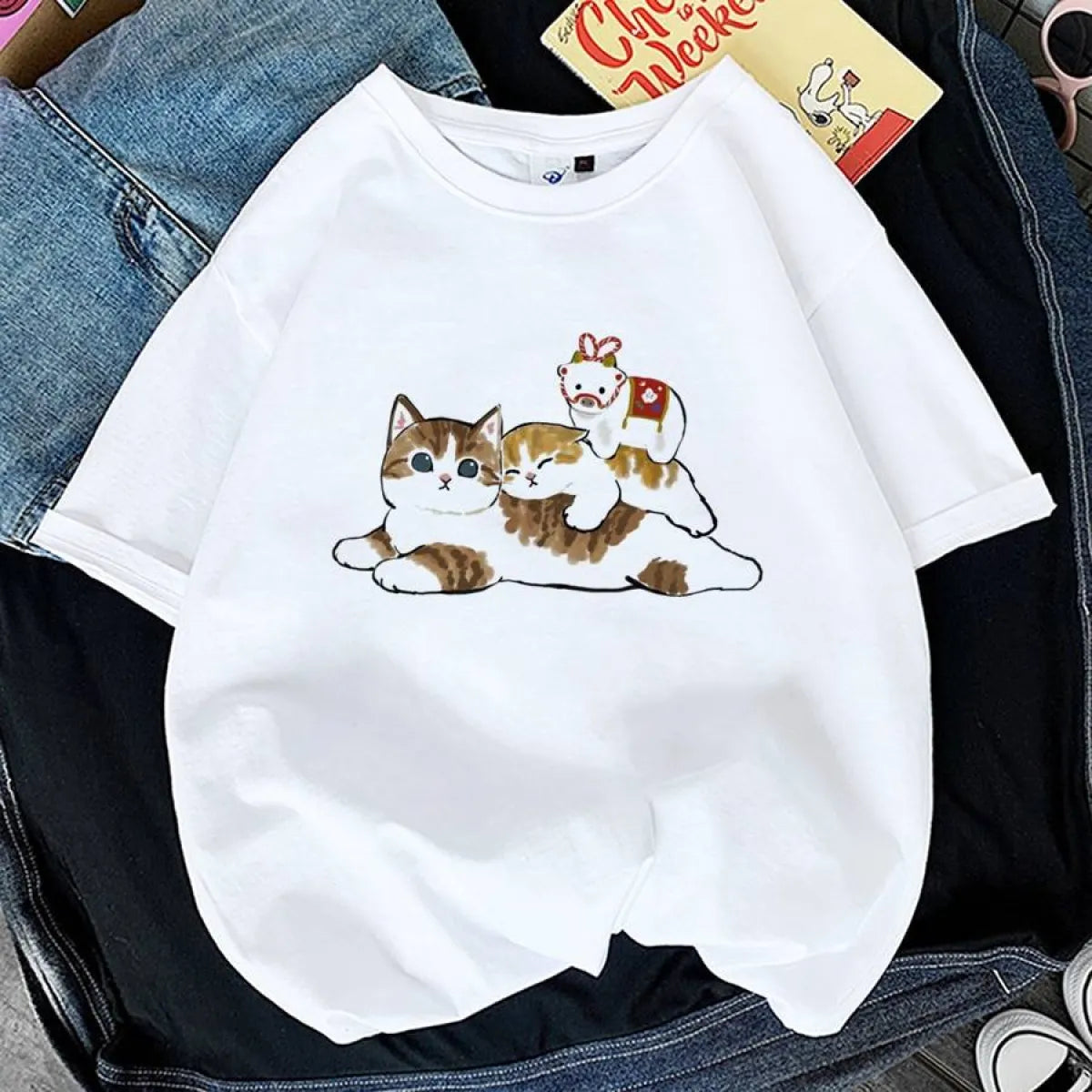 Kawaii Cat Graphic Tees