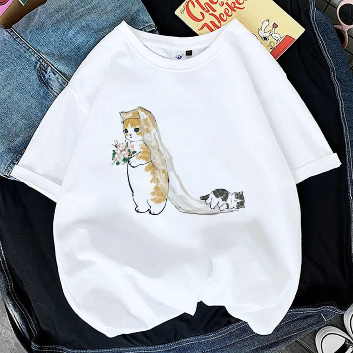 Kawaii Cat Graphic Tees