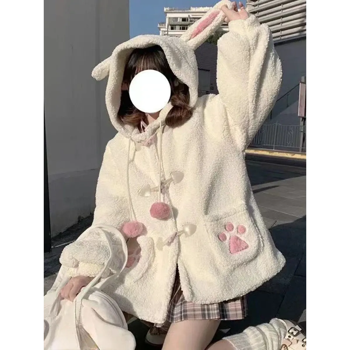 Kawaii Harajuku Style Cat Paw Winter Coat