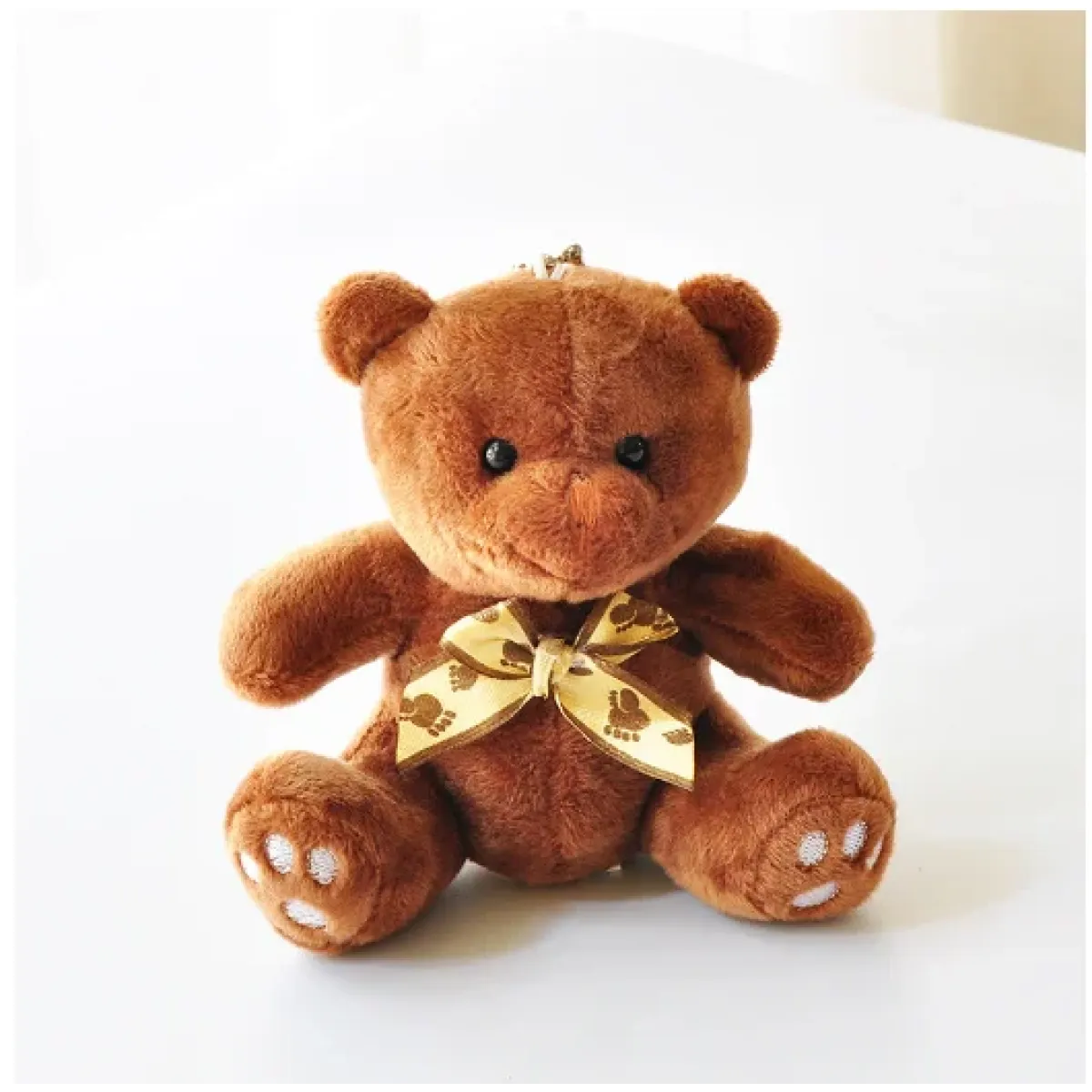 Kawaii Mini Plush Teddy Bear Keychain – Soft 10CM Stuffed Toy