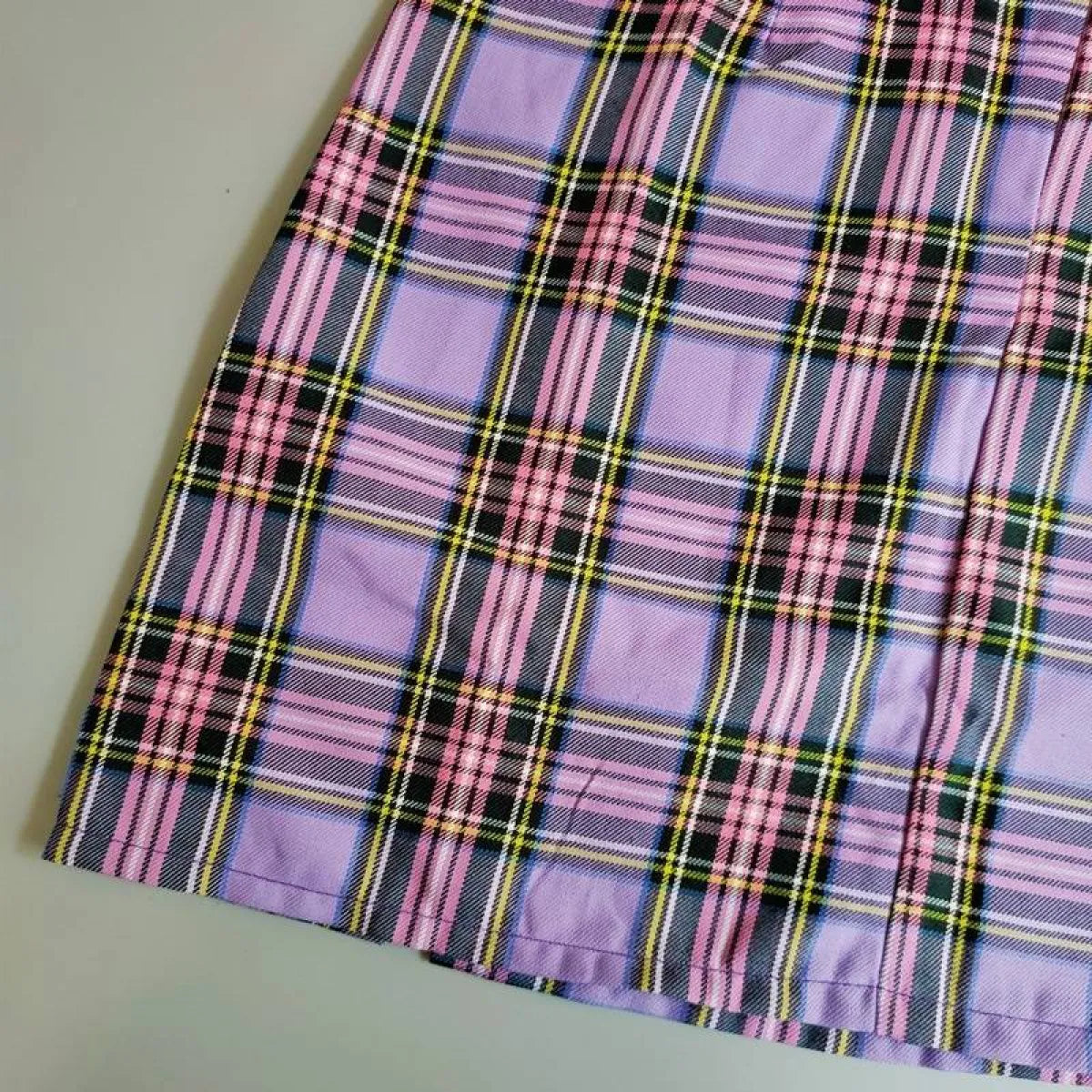 Korean Colored Plaid Skirt