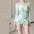 3D Floral Ruffle One-Piece – Korean Long Sleeve Beach Bodysuit