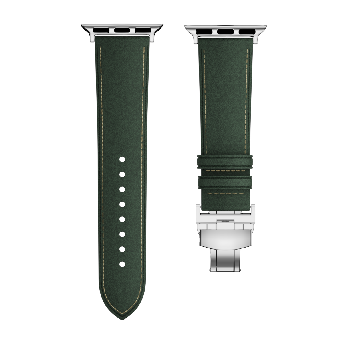 Affordable Genuine Leather Butterfly Buckle Band for Apple Watch