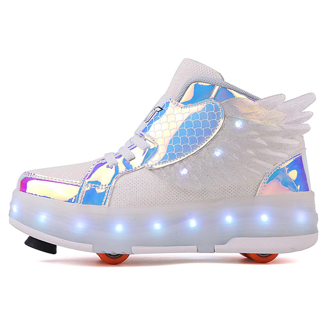 LED Roller Skate Shoes for Kids - Boys Girls Light Up Sneakers with Wheels Indoor/Outdoor Sliding Play