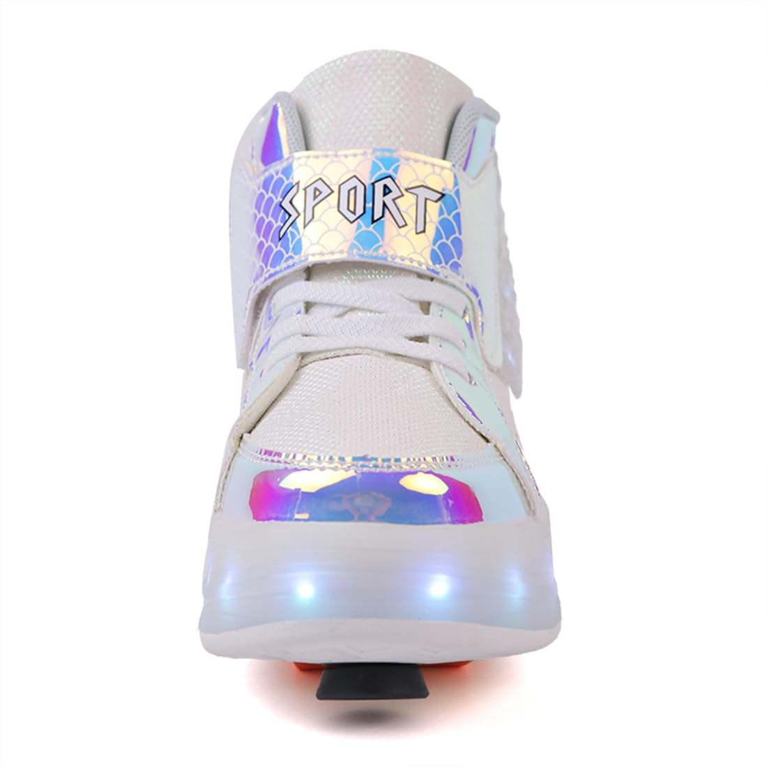 LED Roller Skate Shoes for Kids - Boys Girls Light Up Sneakers with Wheels Indoor/Outdoor Sliding Play