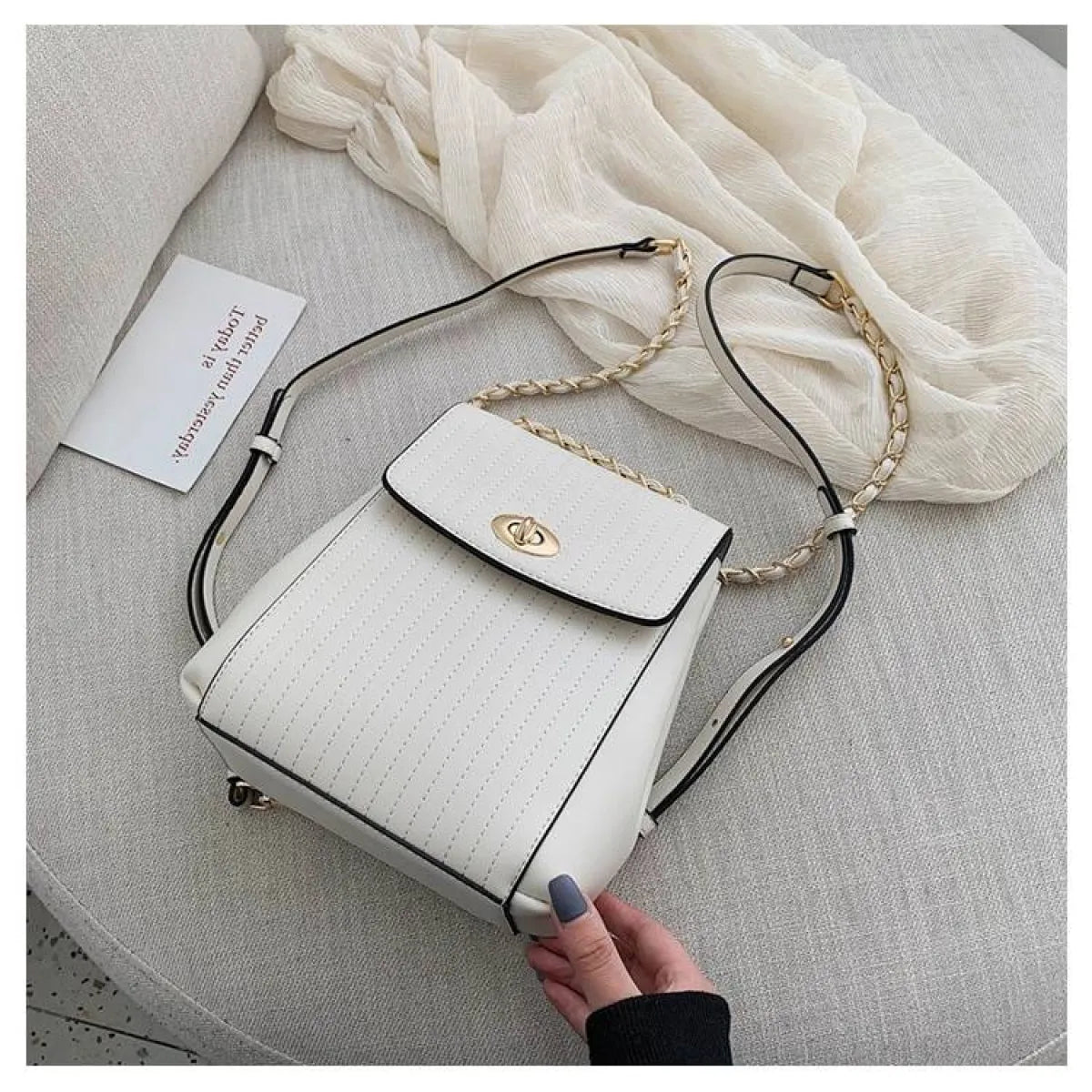 Chain Detail Backpack