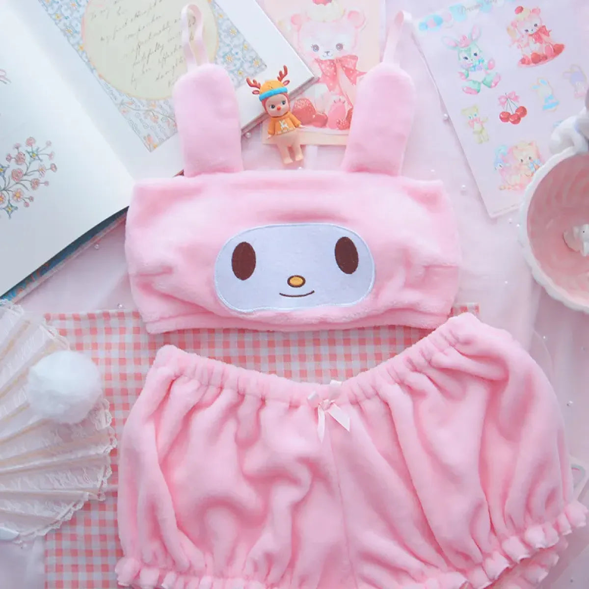 My Melody Cinnamoroll Pajama Two Piece Set