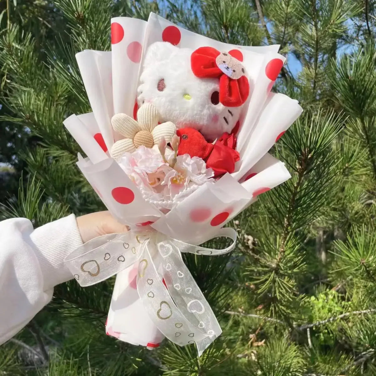 Kawaii My Melody & Hello Kitty Plush Bouquet – Sanrio Gift Flowers