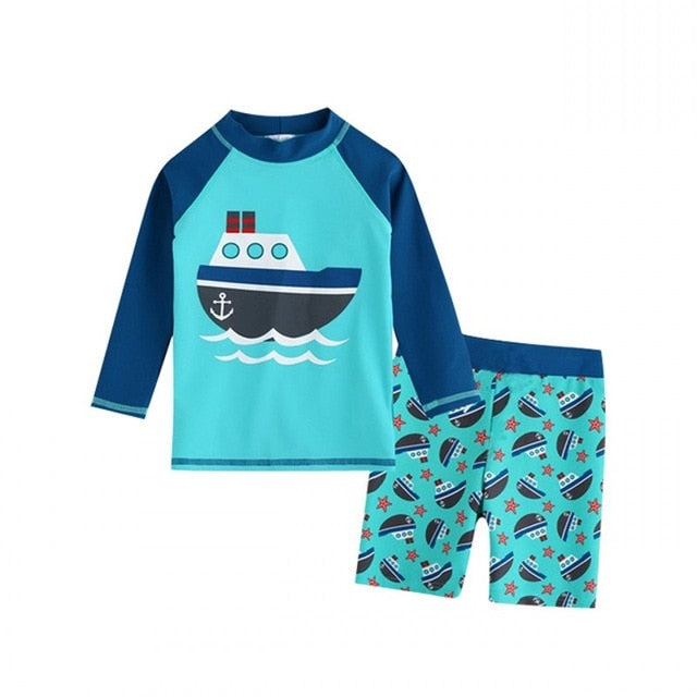 Kids Swimsuit Set Tops+Pants