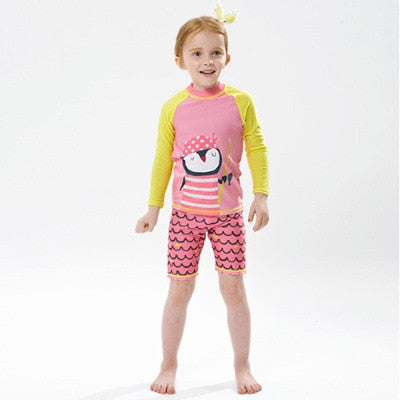 Kids Swimsuit Set Tops+Pants