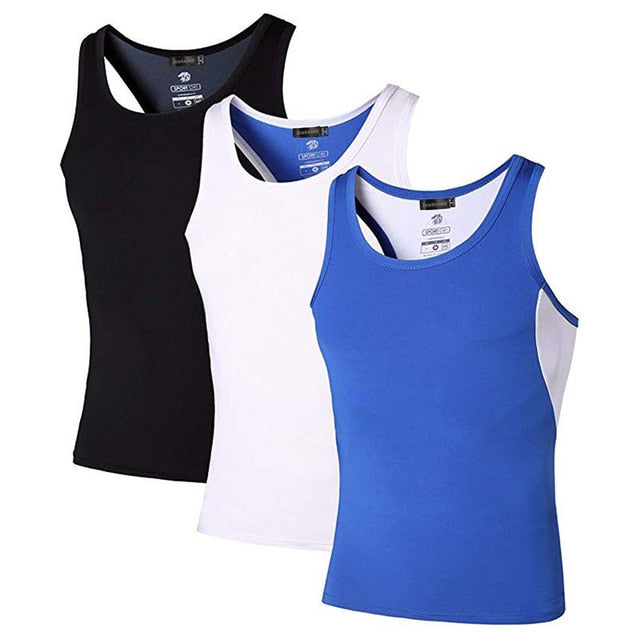Jeansian 3 Pack Compression Sport Tank Tops