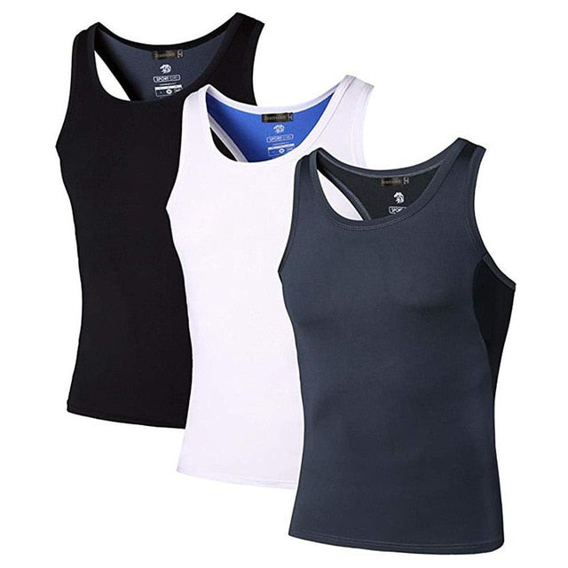 Jeansian 3 Pack Compression Sport Tank Tops