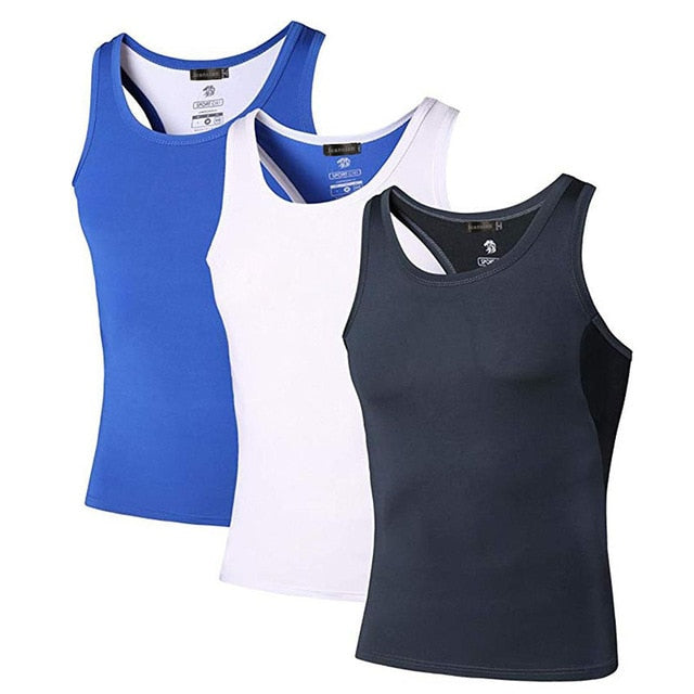 Jeansian 3 Pack Compression Sport Tank Tops