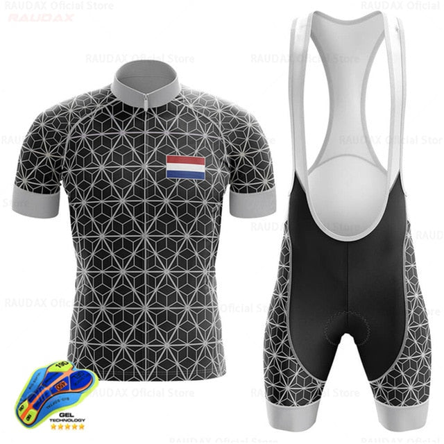 Netherlands Men's Cycling Jersey Bib Short Kit