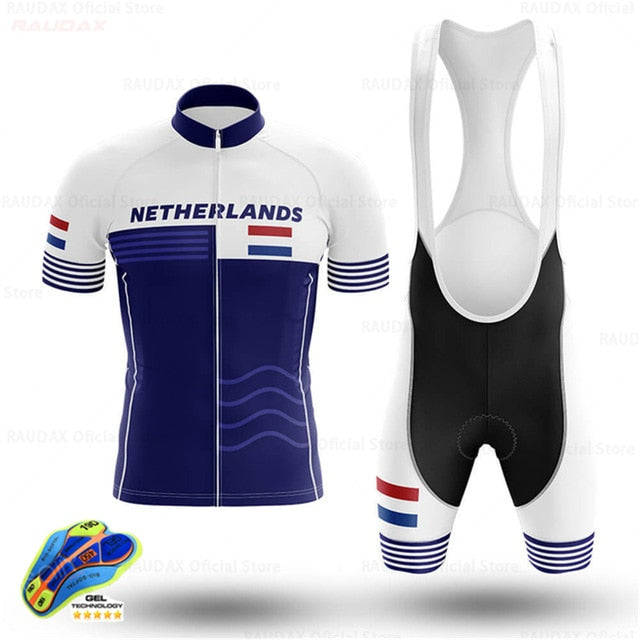 Netherlands Men's Cycling Jersey Bib Short Kit