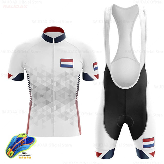 Netherlands Men's Cycling Jersey Bib Short Kit