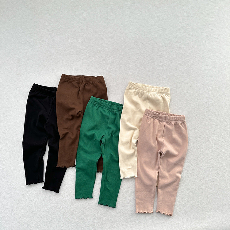 Children's Solid Color Leggings Girls Kindergarten Trousers