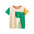 Boys's Cartoon Dinosaur Print Color Patchwork Short Sleeves T-Shirt In European And American Style