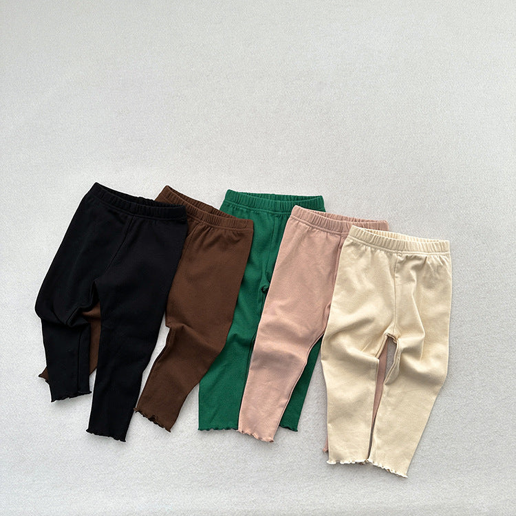 Children's Solid Color Leggings Girls Kindergarten Trousers