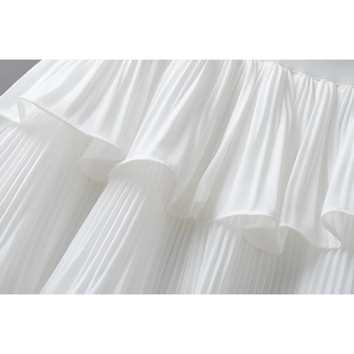 Boho Ruffle Mini Skirt With Elastic Waist